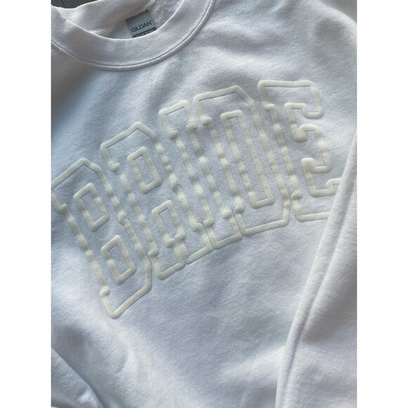 White Varsity Bride Sweatshirt Size Small - Picture 3 of 5